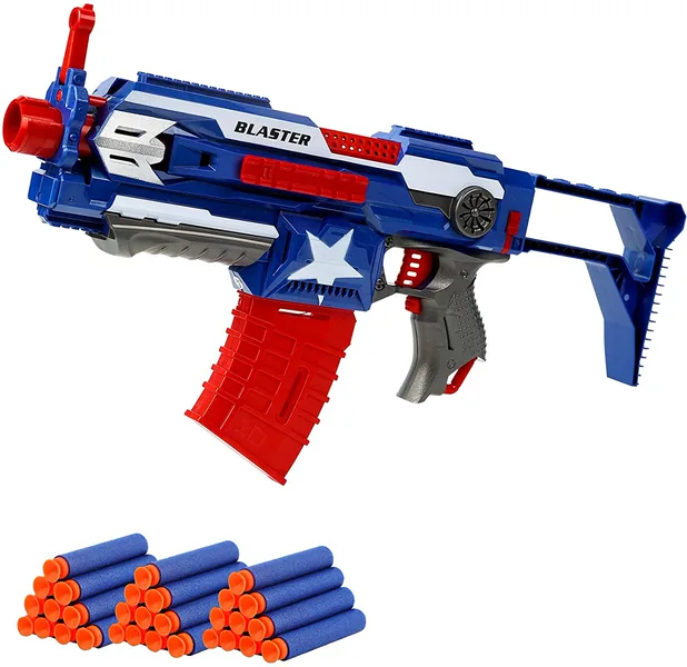 SB524A Motorized Blaster Toy Gun Electric Automatic Shooting Toys S