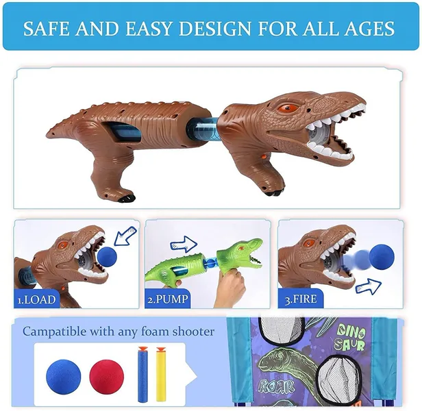 XJS699 Kids Toy Soft Bullet with Power Air Guns Plastic Target Shoo