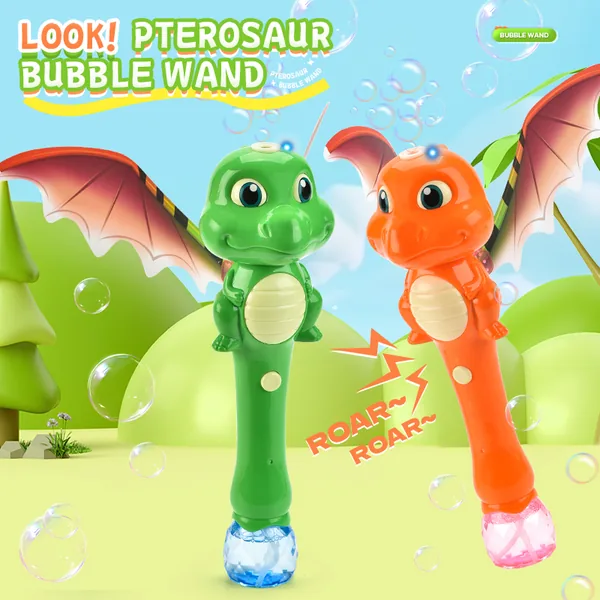 YR291829 Outdoor Bubble Gun Machine Toys Electric Dinosaur Bubble Wan