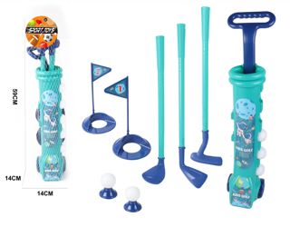 Mini Golf Club Set Plastic Outdoor Exercise Toy with Golf Cart Sport Toy for Kids
