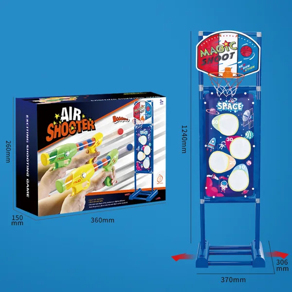 YR307983 Kids Toy Air Gun Shooting Target With Basketball Hoop Indoor